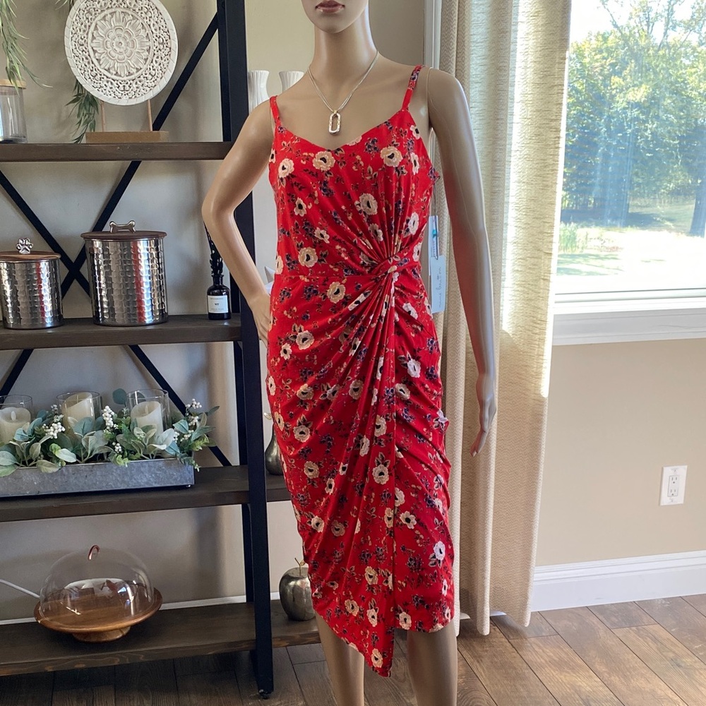 Floral Red Women's Maxi Dress